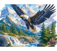 Gros Plan réaliste d’Aigle Royal 500 Pièces Puzzle Collectionneur en Carton Haute Qualité Animaux fantastiques vibrants Haute Difficulté Décoration Murale Oeuvre d'art Cadeau Noël Premium 500 PC