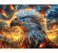 Gros Plan réaliste d'aigle Royal 500 Pieces Casse-tête Adolescent en Carton Rigide Anti-Déchirure Bêtes fantastiques Difficulté Moyenne Activité Éducative Passe-Temps Cadeau Anniversaire 500 PCS
