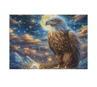 Gros Plan réaliste d'un Aigle à tête Blanche Puzzle 300 Pièces pour Adultes Jeu De Réflexion Educa Qualité Supérieure Famille Divertissement Créatif Cadeau De Fête 300 PCS