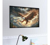 Gros Plan réaliste d'un Aigle à tête Blanche Puzzles 1000 Pièces pour Adultes Educa Challenge Créatif Difficile 3D Qualité Supérieure Décoration Moderne Relaxation Cadeau 1000 PCS