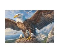Gros Plan réaliste d'un Aigle à tête Blanche Puzzles 1000 Pièces pour Adultes Educa Décoratif Artistique Challenge Difficile Relaxation Famille Assemblage Amusant 1000 PCS