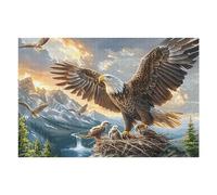 Gros Plan réaliste d'un Aigle à tête Blanche Puzzles 1000 Pièces pour Adultes Vision Moderne Educa Créatif Famille Décoration Intérieure Assemblage Amusant Cadeau 1000 PCS