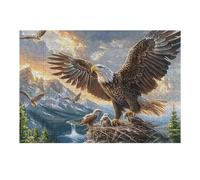 Gros Plan réaliste d'un Aigle à tête Blanche Puzzles 300 Pièces pour Adultes Educa Challenge Difficile Relaxant Qualité Supérieure Décoration Moderne Cadeau d'anniversaire 300 PCS