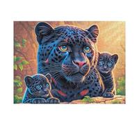 Gros Plan sur la Panthère Noire 500 Pieces Casse-tête Débutant en Carton Anti-Déchirure Facile Apprentissage Loisir Créatif Décoration Murale Petit Prix Pas Cher 500 PCS