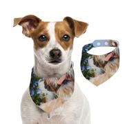 Gros Plan sur Le Shih Tzu,Bandanas pour Chien, écharpe en Coton, Bavoirs réglables pour Animaux de Compagnie,L