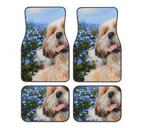 Gros Plan sur Le Shih Tzu,Lot de 4 Tapis de Sol pour Voiture, Tapis de Sol antidérapants pour véhicule
