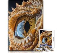 Gros Plan sur l'œil du Dragon - Puzzle de 1000 pièces pour Adolescents - Jeu de développement de la logique pour des Moments précieux - Dimensions:38x52cm