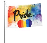 Gros plan sur un cœur. Mâts de drapeau de jardin personnalisés, drapeaux de 90 cm x 60 cm avec œillets.