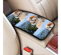 Gros plan sur un Shih Tzu,Coussin de protection universel pour accoudoir de console centrale de véhicule, doux et confortable, pour poignée de maintien.