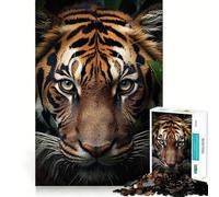 Gros Plan sur Un Tigre Puzzle de 1000 pièces pour Adolescents Jeu de réflexion Activité à la Maison 38x52cm
