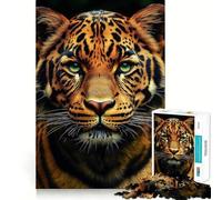 Gros Plan sur Un Tigre Puzzle de 1000 pièces pour Adultes Jeu Intelligent Anti-Stress Modèle à Assembler Surprise de Noël 38x52cm