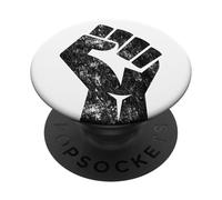 Gros Poing levé Salut d'unité Solidarité Résistance PopSockets PopGrip Adhésif