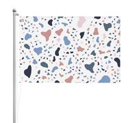 Gros points colorés sur fond blanc,Drapeau de jardin, bannière décorative, drapeau double face, 2 x 3 pieds, pour extérieur et intérieur