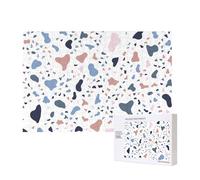 Gros Points colorés sur Fond Blanc,Puzzle Familial en Bois de 300 pièces pour Adultes et Adolescents, décoration d'intérieur