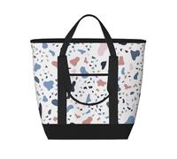 Gros points colorés sur fond blanc,Sacs à lunch isothermes de grande capacité pour femmes et hommes