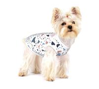 Gros Points colorés sur Fond Blanc,T-Shirt sans Manches en Coton pour Animaux de Compagnie, Gilet Respirant, Extensible et Doux,S
