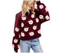 Gros Pull Femme Hiver Bien Chaud, Pull Femme Mode, Chandail À Manches Longues Coupe Classique Nouveaux Décontracté Pullover Elegant Tricoté Col Bas Hauts Confortable Lâche Casual Rétro