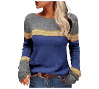 Gros Pull Femme Hiver Bien Chaud, Pull Femme Mode, Chandail Rétro Elegant Tricoté Nouveaux Pulls Lâche Casual À Manches Longues Décontracté Hauts Coupe Classique Col Bas Confortable