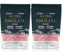 Gros sel rose de l'Himalaya. 100% Naturel, Sans Additifs, Sans Raffinage. Teneur plus élevée en oligo-éléments. Assaisonner et assaisonner. Origine : Pakistan (Lot de 2)