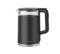GROSSAG Bouilloire électronique avec pot en verre 1,7l noir