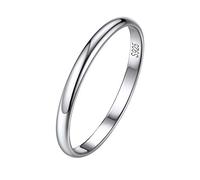 Grosse Bague Femme 64 Argent 925,Anneau pour Hommes,Enfant Fille,Épaisseur 2 mm,Bijoux Cadeau Anniversaire Femmes,Couples,Filles