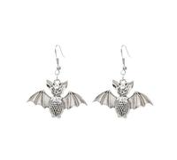 Grosse Boucle D'Oreille Femme Boucles d'oreilles à thème d'Halloween Boucles d'oreilles en acrylique uniques chauve-souris Bijoux Bijoux Acier (B, 4x4. 5cm)