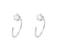 Grosse Boucle D'Oreille Femme d'oreilles cadeau oreille lit éviter de cueillir mes oreilles d'oreilles tempérament Super Flash pour dames Boucle D Oreille Clip Femme (Silver, One Size)