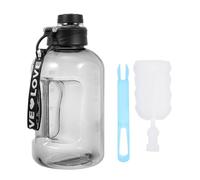 Grosse Bouteille d'eau 1700ml en Plastique Poignée | Bouche Large, Forme Ventrue, Étanche, Suivi Quotidien, pour Shakes Protéinés, Glaçons, École et Course Couleur Aléatoire
