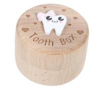 Grosse Capacité Boîte à Dents de Lait, Sculptée 3d, en Bois | Conserve Plusieurs Dents, Souvenir D’enfance, Design Charmant, pour Filles et Garçons, Coffret Présent