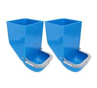 Grosse Capacité Mangeoire à Poulets Bleue en Plastique 2 Pièces | Usage Maison ou Élevage, Dosage Pratique du Fourrage, Adaptée aux Cailles Poules Couleur Aléatoire