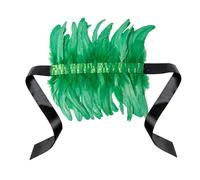 Grosse Echarpe Femme Hiver Chaud, Bavoir en Plumes de Style Gothique, Accessoire de Bal Noir, décorations de Costumes de Spectacle (Army Green, One Size)