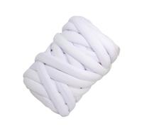 Grosse Laine a Tricoter Bras,Pelote Laine Grosse Fil de coton ultra épais 1 kg, tissé à la main, doux, anti-collision, for coussin d'enfant, nid for animaux compagnie, cheveux raides(Bleach)