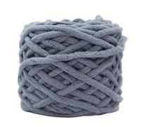 Grosse Laine Boule de fil à rayures glacées, 100g/bricolage, épais, bâton simple brin, écharpe tissée la main, pantoufles et sac tricoté, 50m, doux chaud(22 Grey)