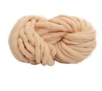 Grosse Laine,Pelote Laine Grosse Maille Mérinos naturelle Super épaisse 250g, fil épais en feutre, itinérant for filer à la main, tricot, rotatif chaud for l'hiver(09 beige)