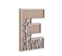 Grosse Lettre Décorative en Bois pour Mur, Style Élégant Beige | Léger et Prêt à Afficher, pour Chambre D'garçon et Filles, Fête D'anniversaire, Décoration Intérieure