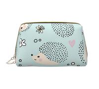 Große Make-up-Tasche, Leder-Kosmetiktasche, Reise-Toilettenartikel-Organizer, Make-up-Tasche, Beaucoup de hérissons