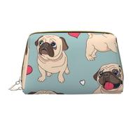 Große Make-up-Tasche, Leder-Kosmetiktasche, Reise-Toilettenartikel-Organizer, Make-up-Tasche, Carlin Bleu Sticker