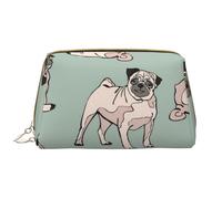 Große Make-up-Tasche, Leder-Kosmetiktasche, Reise-Toilettenartikel-Organizer, Make-up-Tasche, Chiens Carlin Assis
