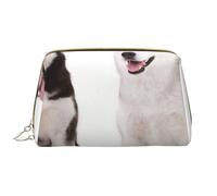 Große Make-up-Tasche, Leder-Kosmetiktasche, Reise-Toilettenartikel-Organizer, Make-up-Tasche, Chiens Husky imprimés