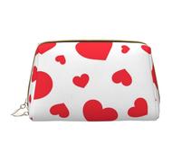 Große Make-up-Tasche, Leder-Kosmetiktasche, Reise-Toilettenartikel-Organizer, Make-up-Tasche, Coeur dispersé