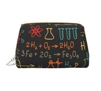 Große Make-up-Tasche, Leder-Kosmetiktasche, Reise-Toilettenartikel-Organizer, Make-up-Tasche, Expérience d'équation de Chimie pédagogique