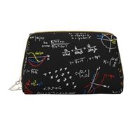 Große Make-up-Tasche, Leder-Kosmetiktasche, Reise-Toilettenartikel-Organizer, Make-up-Tasche, Formules mathématiques d'équations mathématiques