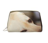Große Make-up-Tasche, Leder-Kosmetiktasche, Reise-Toilettenartikel-Organizer, Make-up-Tasche, Impression Jaune Labrador Retriever