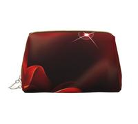 Große Make-up-Tasche, Leder-Kosmetiktasche, Reise-Toilettenartikel-Organizer, Make-up-Tasche, Imprimé Flamme Rouge