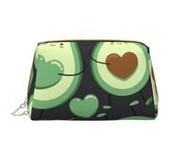 Große Make-up-Tasche, Leder-Kosmetiktasche, Reise-Toilettenartikel-Organizer, Make-up-Tasche, Joli Modèle sans Couture Coeur Avocat