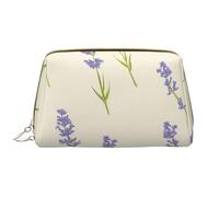 Große Make-up-Tasche, Leder-Kosmetiktasche, Reise-Toilettenartikel-Organizer, Make-up-Tasche, Lavande Petite