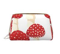 Große Make-up-Tasche, Leder-Kosmetiktasche, Reise-Toilettenartikel-Organizer, Make-up-Tasche, Modèle de Champignons Rouges Agaric Mouche