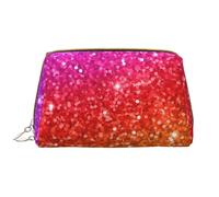 Große Make-up-Tasche, Leder-Kosmetiktasche, Reise-Toilettenartikel-Organizer, Make-up-Tasche, Paillettes colorées