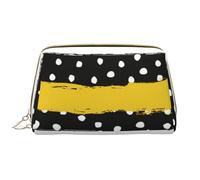 Große Make-up-Tasche, Leder-Kosmetiktasche, Reise-Toilettenartikel-Organizer, Make-up-Tasche, Points rayés