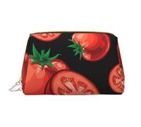 Große Make-up-Tasche, Leder-Kosmetiktasche, Reise-Toilettenartikel-Organizer, Make-up-Tasche, Tomates Rouges